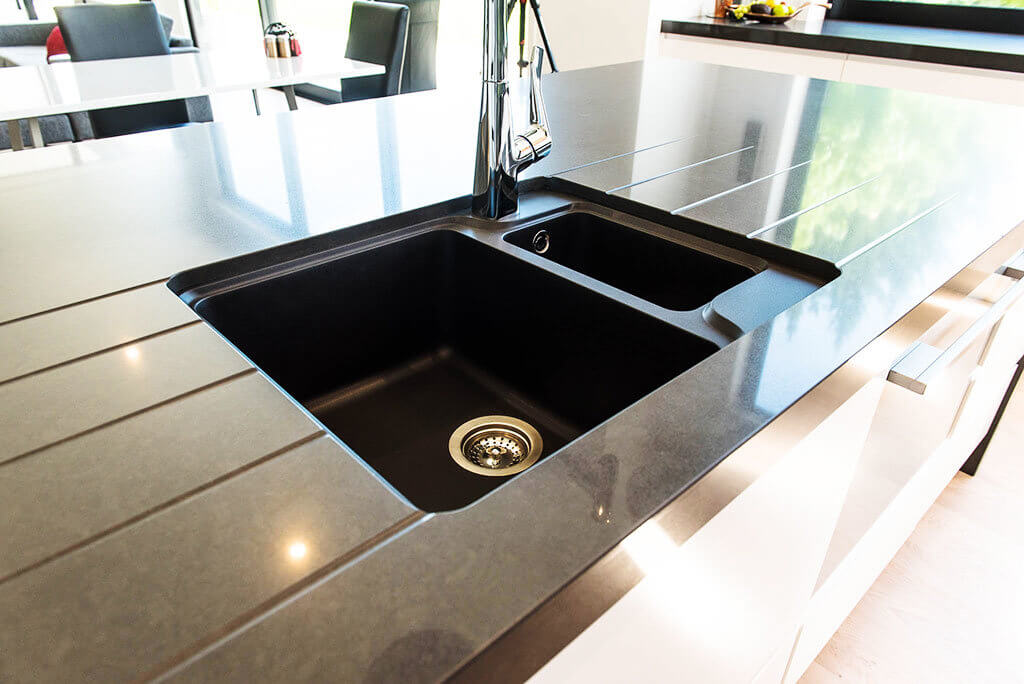 EcoGranite sink insert in Nero.