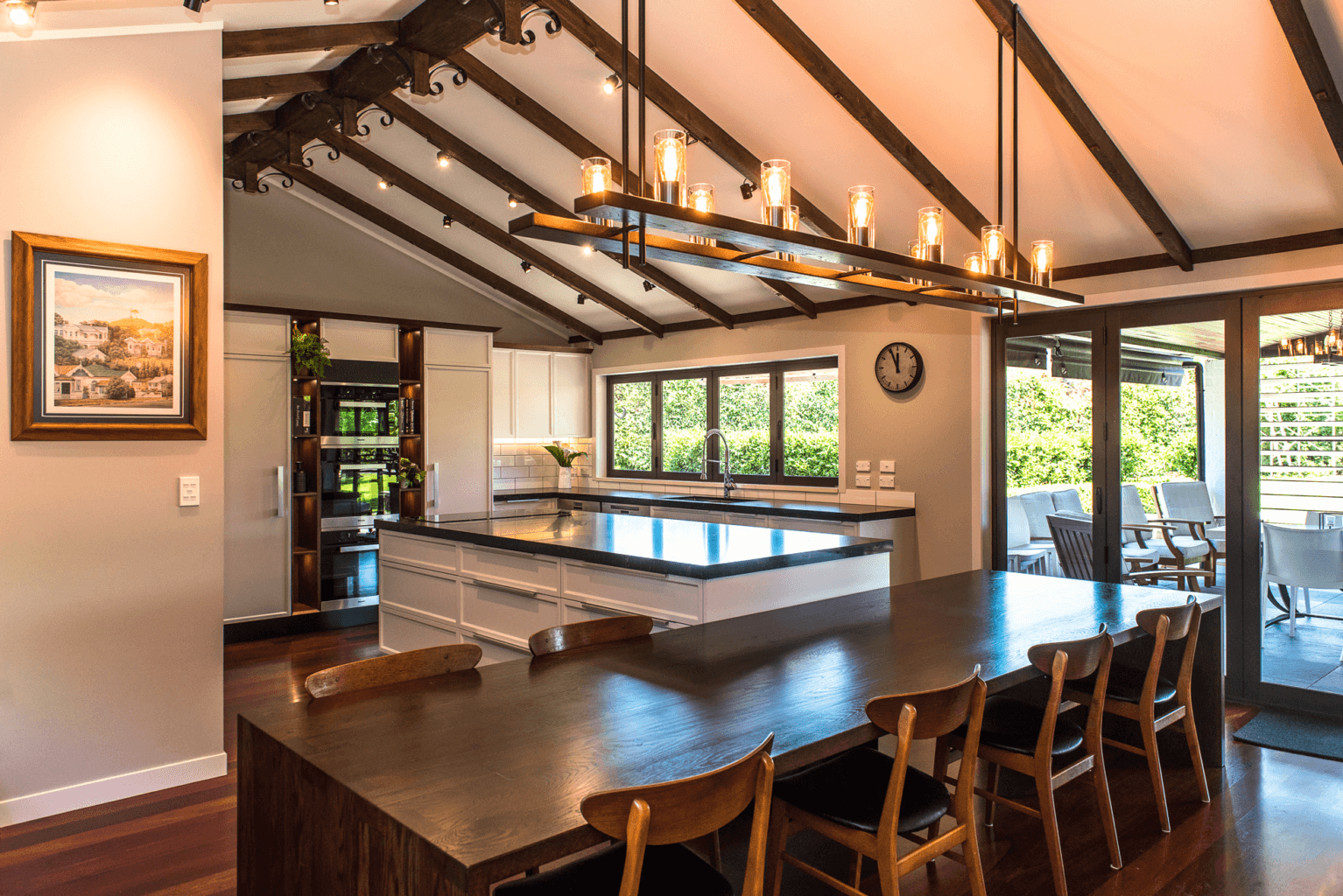 Custom dining table in solid Oak.